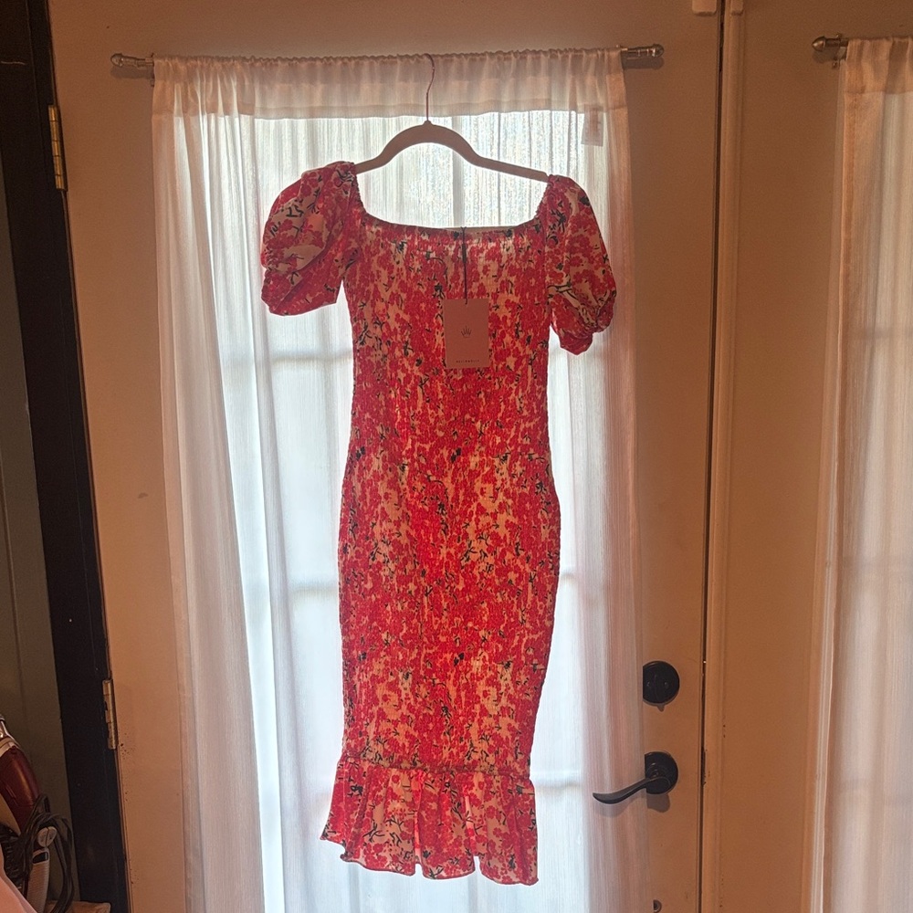 Hello Molly Scarlet Floral Midi Dress